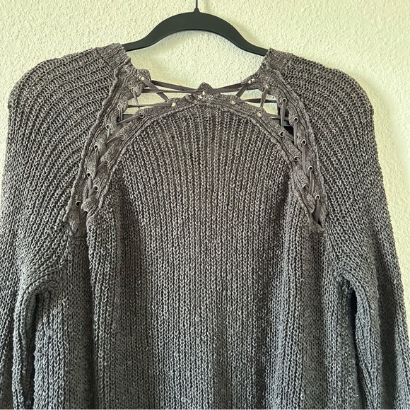 America Eagle Outfitters Women’s Knit Cardigan Small Brown Longline Witchy Fall - Picture 7 of 12